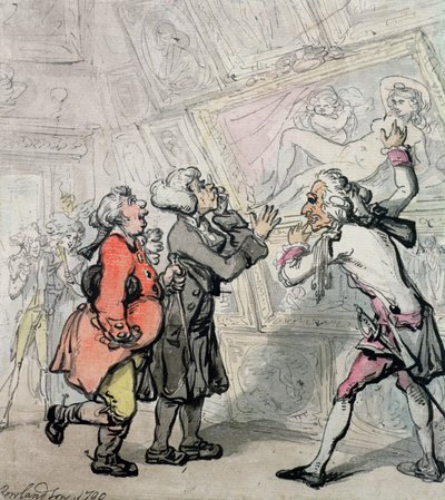 Englishmen Viewing Pictures on the Grand Tour by Thomas Rowlandson